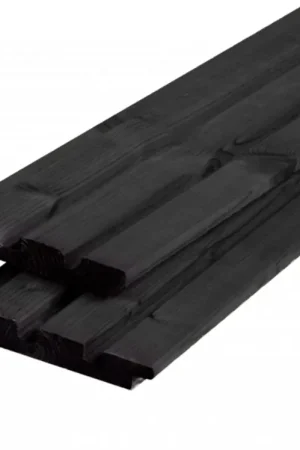 Vuren Rhombusprofiel 2.2 x 14.5 cm (22 x 145 mm) Triple Zwart Gedompeld - Lengte 300 cm Voordeelprijs